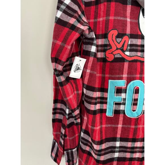 NWT Disney Toy Story 4 Plaid Zip up Hoodie Forky Women’s Small - Picture 5 of 7